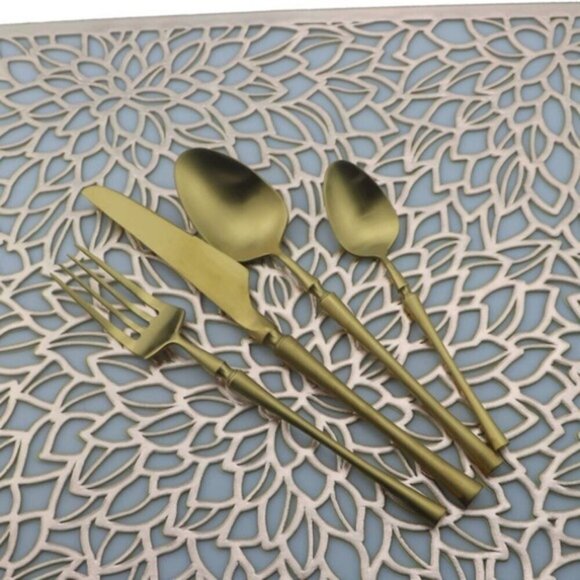 Gold Placemats Laser Cut Elegant Everyday Special Occasion Holiday Elegant 4 PC - Picture 7 of 16